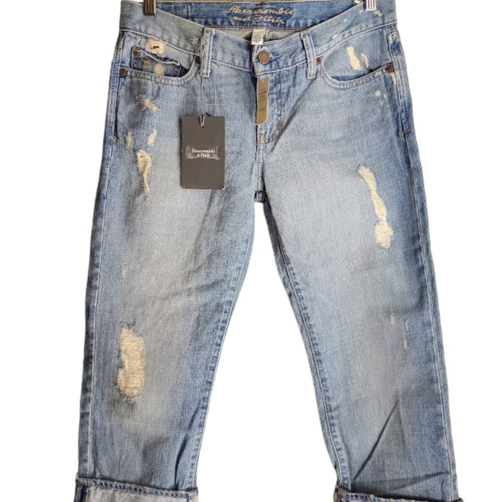 Abercrombie & Fitch Distressed Crop Capri Jeans Size 4